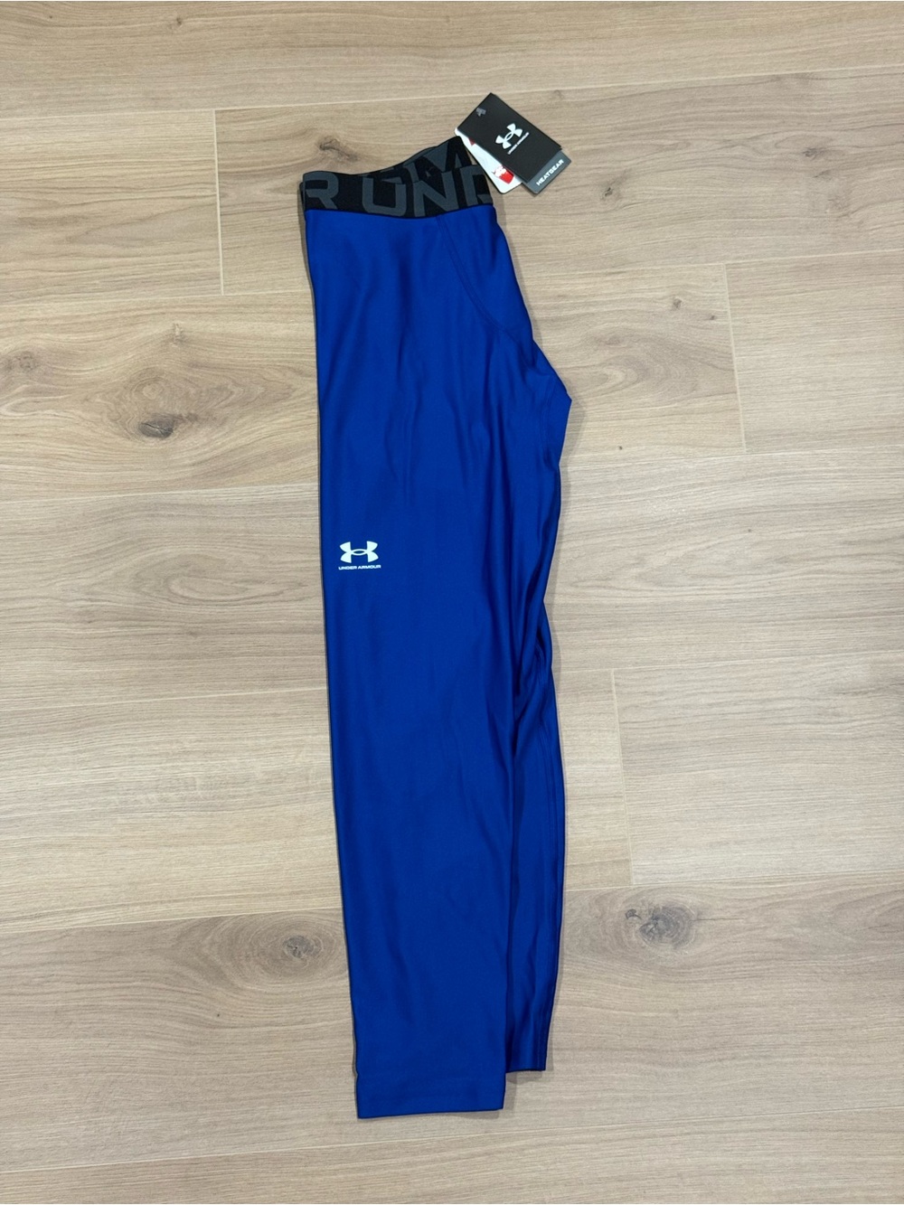 HeatGear Under Armour Men's Royal Blue Compression Tights with Black Waistband